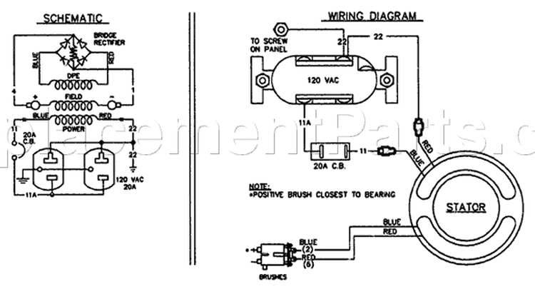 Page B Diagram and Parts List for 9716-2 SV2400 Briggs and Stratton Generator